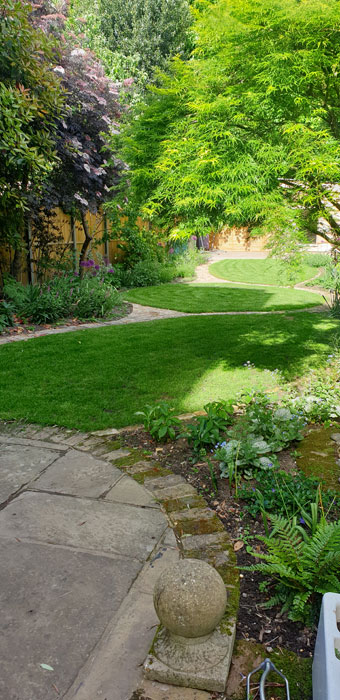 View from the retained patio